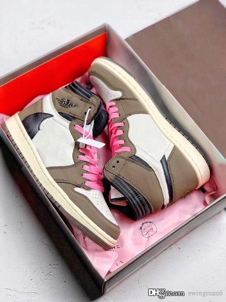 

2019 выпуск аутентичные 1 высокий ретро трэвис скотт og ts sp 3m cactus jack dark mocha мужчины женщины баскетбол обувь кроссовки cd4487-100