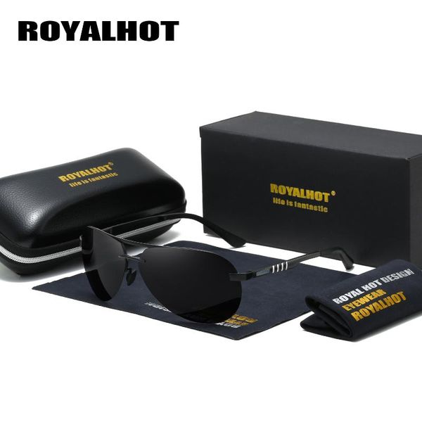 

royalmen women polarized alloy oval frame sunglasses driving sun glasses shades oculos masculino male 900157, White;black