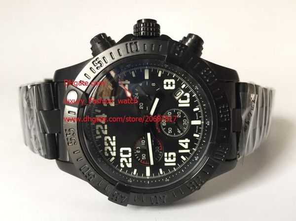 

бесплатная доставка завод maker высокое качество роскошный пилот наручные часы черный из нержавеющей стали 45мм кварцевый хронограф мужские, Slivery;brown