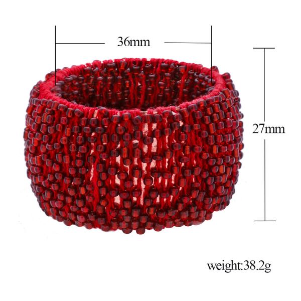 

wedding decoration napkin rings red rainbow beads, wholesale kitchen accessories napkin rings home decoration accessories