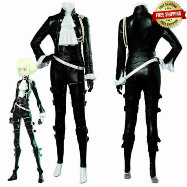 

promare lio fotia mad burnish cosplay costume black leader outfit suit uniform cosplay, Black;red