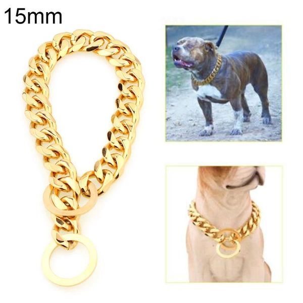 

pet dog puppy stainless steel training choke chain collar necklace neck strap