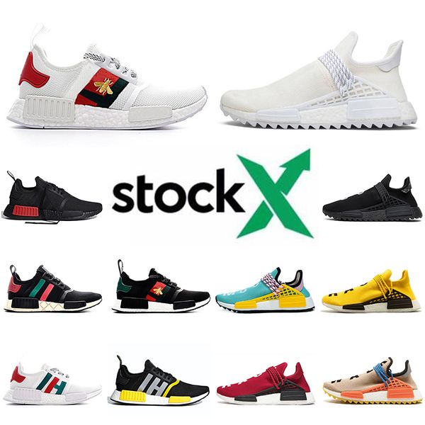 

2020 pharrell williams nmd human race shoes r1 мужские женские кроссовки ботан черный золотой равенство og классические человеческие гонки к