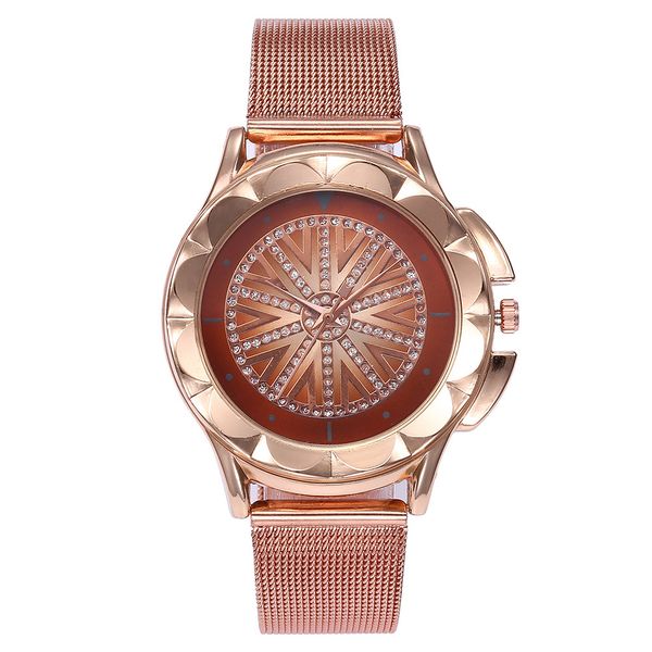 

women watches bracelet watch ladies classic stainless steel quartz casual dress simple daily wrist watch fashion famale clock, Slivery;brown