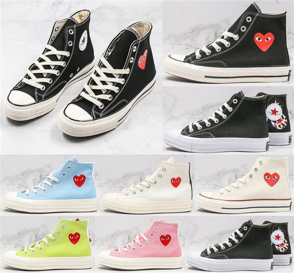 

new 1970s big love eyes play chuck 70 heart 70s hi 3s canvas skate shoes pink green blue classic canvas shoes jointly name skateboard casual