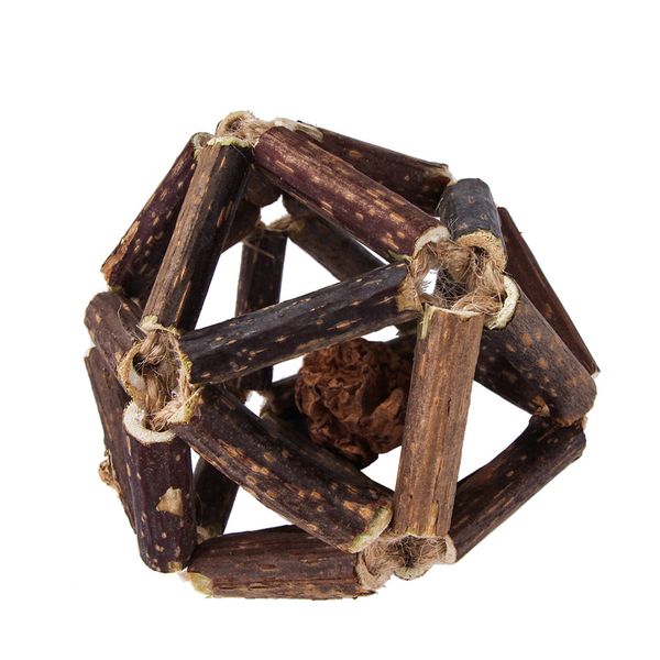 

wooden chewing toys pets teeth care molar ball for pet cat dog rabbits