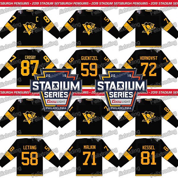 

87 Sidney Crosby 2019 Stadium Series Pittsburgh Penguins Patric Hornqvist 58 Kris Letang Phil Kessel 59 Jake Guentzel Evgeni Malkin Jerseys