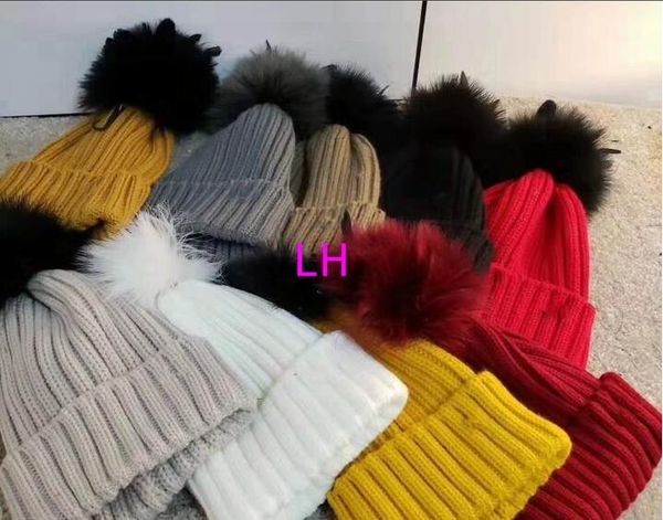 

2018 new luxury knitting cotton hats wholesale good quality beanie cap men's women's winter warm confortable hats, Blue;gray
