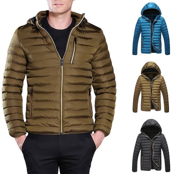 

vogue nice winter mens slim warm parka jackets thick plus size 2xl men jacket slim therml windbreaker jackets, Black;brown