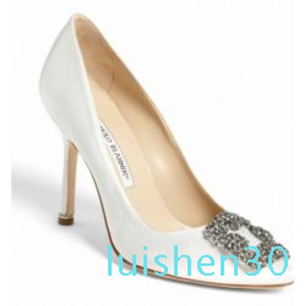 

2018 new brand manoloblanhnik new silk high heels women's shoes dresses shoes with box, Black