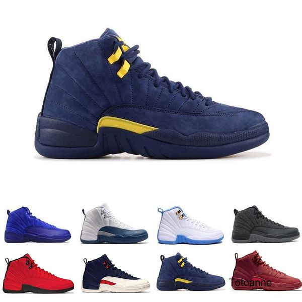 

new 12 12s man basketball shoes women glass of 2003 winterized vachetta tan michigan taxi playoffs gamma blue grey wool sports j12 seankers