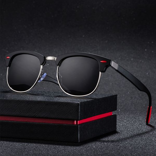 

toyearn classic polarized sunglasses men women brand design vintage points half frame driving sun glasses for male oculos de sol