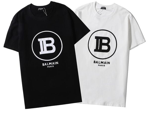 

2020 mn balmain mens конструкторы футболки мода черный белый с коротким рукавом престижное футболка размер s-xxl, White;black