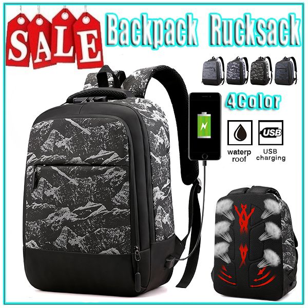 

bpzmd 15.6 inch lapbackpack usb charging anti theft backpack men travel waterproof school bag male mochila rucksack