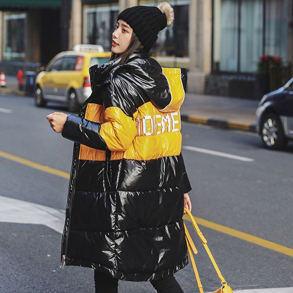 

2019 новый большой размер сыпучие женщины хлопок куртка верхняя одежда женская parkas зима теплая с капюшоном вниз женщин куртки хлопка ko38, Black