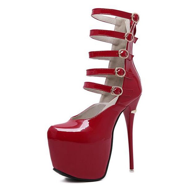 

ankle strap heels red pumps wedding shoes bridal platform heels dress shoes women platform pumps extreme high heels shoes, Black
