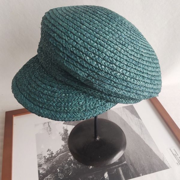 

lafite art painter female leisure beret sunshade painter sun beret sun hat outdoor hat, Blue;gray