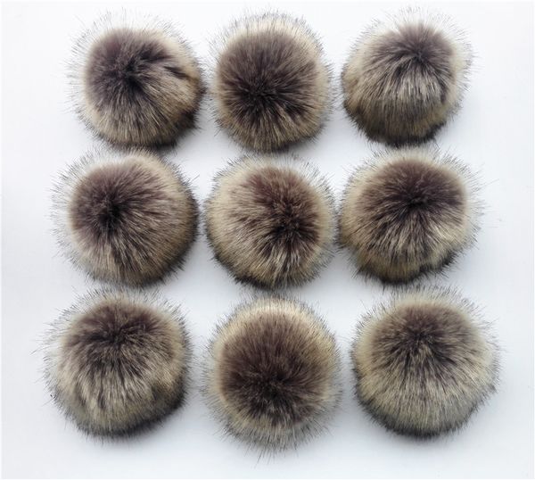 

wholesale 10pcs /lot crinkle resistant faux fur pom pom for knitted beanies caps hats bags key chain garments accessories gift