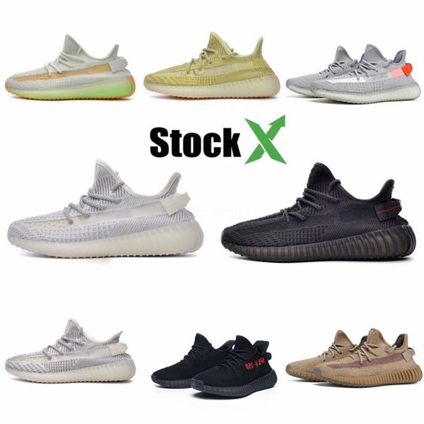 

2020 v2 kanye west shoes linen cinder reflective tail light earth marsh desert sage breds oreos beluga running sneakers with box #dss618