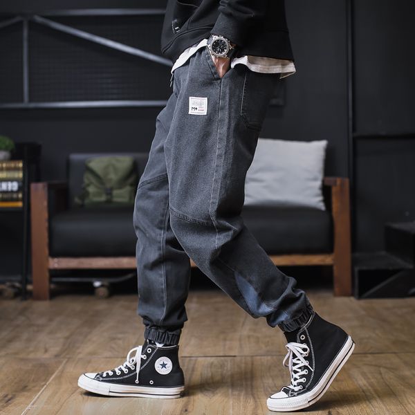 

streetwear black jeans harem pants men 2020 men's fashion joggers jeans for men male trousers designer brand cargo sweatpants, Blue