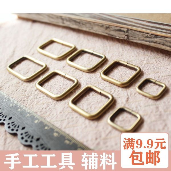 

4 specifications young ancient sweep bronze square buckle luggage and bags parts buckle pull heart internal diameter, Black