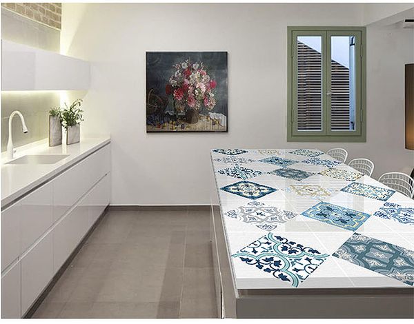 

self-adhesive waterproof moisture/mildew-proof wallpaper high temperature resistant kitchen countercabinet tile sticker