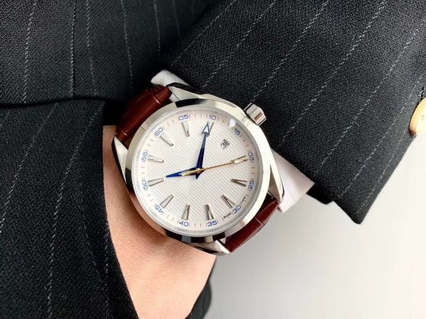 

luxury men's watch 150m seahorse series 8500 automatic mechanical movement mineral glass mirror 40mm316 stainless steel case, Slivery;brown