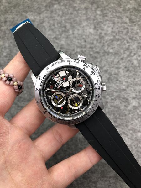

Все Subdials работает хронограф роскошные часы мужские часы топ бренд каучуковый рем