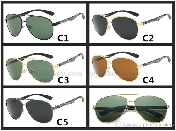 

new 7021 brand sunglasses fashion trend metal sunglasses classic men and women designer sunglasses 5 colors, White;black
