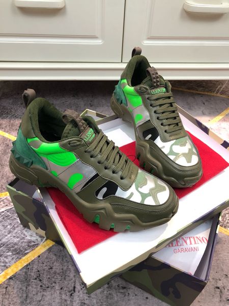 

high-end luxury women's men's jogging casual shoes outdoor sports climbing shoes triple retro platform army green camping shoes va, Black