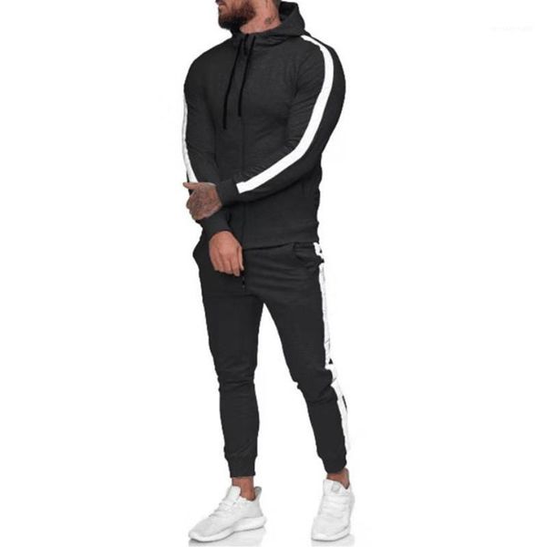 

mens 2pc set fashion designer hooded man clothing spring autumn mens tracksuits casual sprorts, Gray