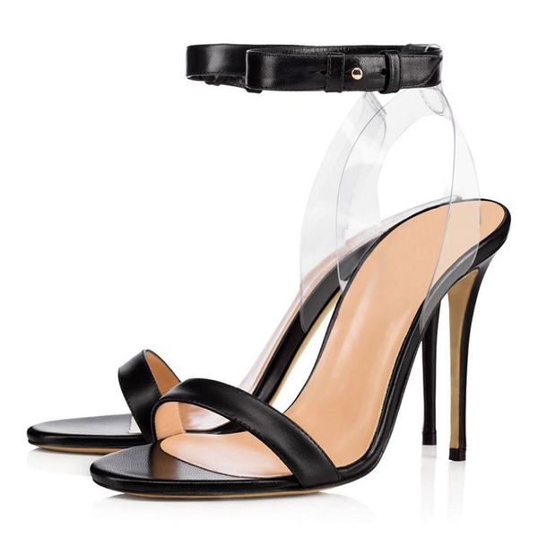 Designer-Sandals Fine Cavity Heel Foot Bowl Una parola porta sandali Scarpe da donna in pelle di pecora alta