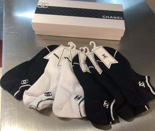 

With Box Socks Cotton Sock Summer Autumn Fitted Brand white black pure color brand Design Invisible Boat Socks For Women 04