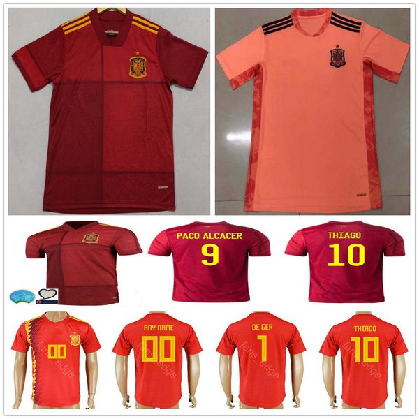 

2020 испания футбол джетки thiago asensio callejon isco sergio ramos pique вратарь de gea пользовательские 2018 кубок мира взрослый детский, Black;yellow