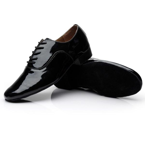 

classic mens dress shoes patent leather oxford shoes for men wedding formal apr17, Black
