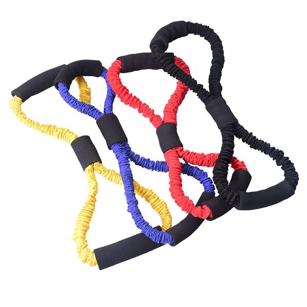 

8-word puller resistance bands elastic band rope latex rubber arm resistance fitness exercise pilates yoga gym #2p09
