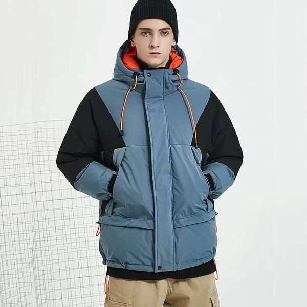 

mens designer winter down jacket luxury canada white duck down jackets for men streetwear parka coat blue brown sports hooded coats s, Black