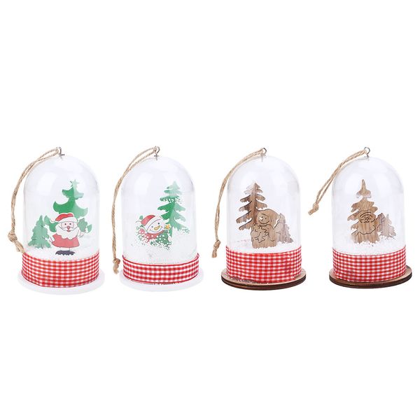

christmas santa claus micro landscape with light small crafts xmas decor