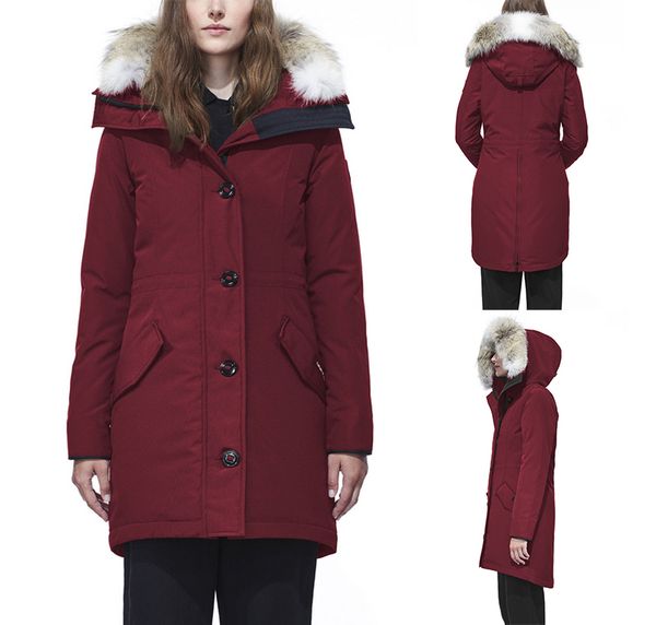 

волк волосы зимы женщины puffer конструктора зима куртка пальто роскошные женщины гусь пуховики длинного parka пальто шанец теплого doudoune, Black