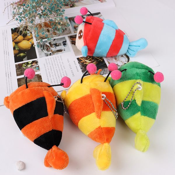 

4colors, 12cm животных, игрушки, рыба фаршированная плюшевые игрушки куклы с брелок