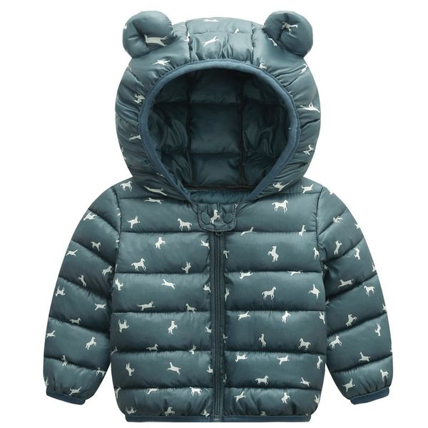 

2-6 yrs baby girls toddler hooded 2020 spring autumn girls jackets casual kids outwear flower pattern waterproof children coat, Blue;gray