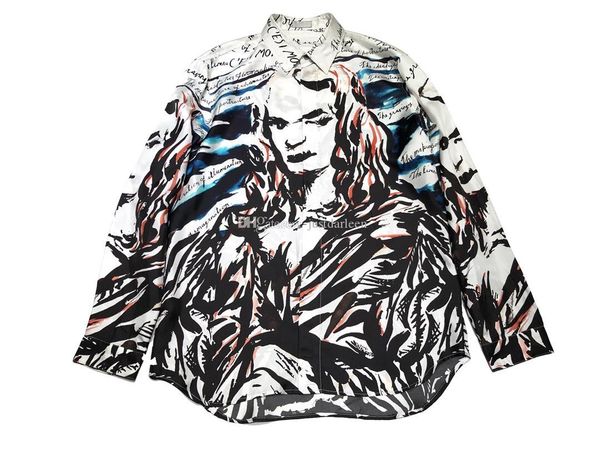 

20ss100% настоящий шелк париж италия рубашка повседневная уличная мода карманы мужчины женщины пара верхняя одежда бесплатная доставка, Black