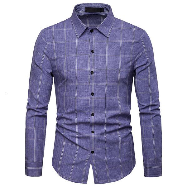 

2019 new spring autumn fashion brand mens clotheing slim fit men long sleeve shirt men plaid casual mens shirt social plus size, White;black
