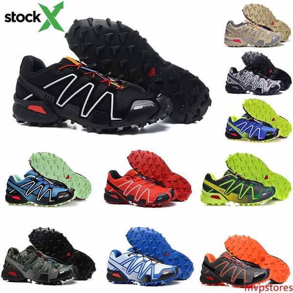 

2020 utility solomon speed cross 3 3s sneakers camo green triple s black racer blue grey iii cs trail run walking shoes trainer with stock x