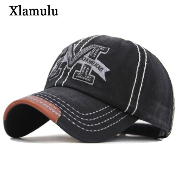 

xlamulu джинсы мужские кепка хлопок бейсбол шляпы для мужчин женщины gorras casquette кости случайный дальнобойщик мужская папа мужчина кепк, Blue;gray