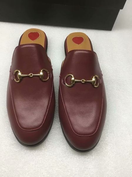 

2019 роскошные кожаные мокасины Мюллер тапочки обувь с пряжкой мода женская Принст