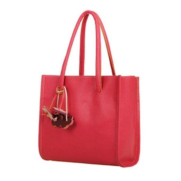 

fashion girls handbags trendy leather shoulder bag candy color flowers totes