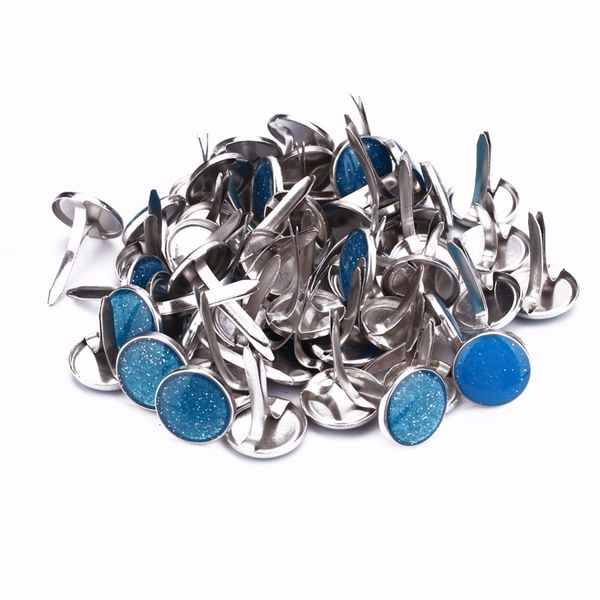 

50pcs блестки brads скрапбукинг приукрашивание 9 цветов adornos de metal para scrapbook brads attache парижанки груза падения