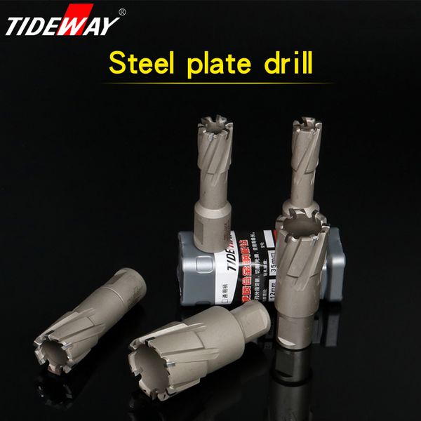 

core drill magnetic drill carbide bit hole saw stainless steel metal alloy thick steel plates stainless perforation