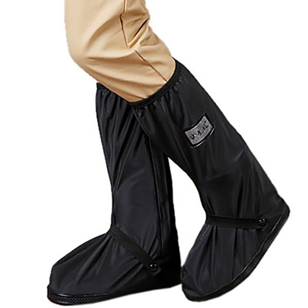 

outdoor shoe cover rainy waterproof thickening non-slip wear foot cover waterproof rain shoes men women rain boots, White;pink